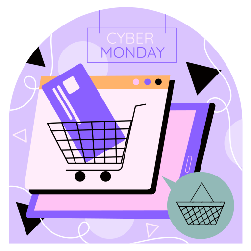 Cyber monday Stickers - Free commerce and shopping Stickers