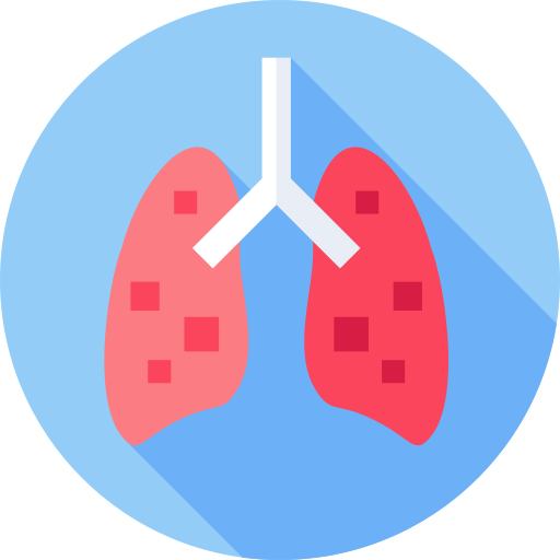 Lungs Flat Circular Flat icon