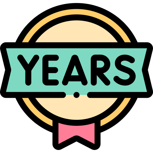 Years Detailed Rounded Lineal color icon