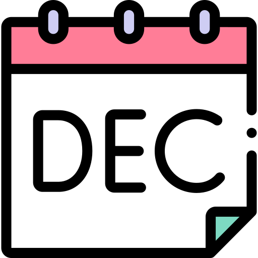 December Detailed Rounded Lineal color icon