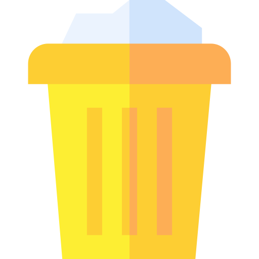 Trash can Basic Straight Flat icon