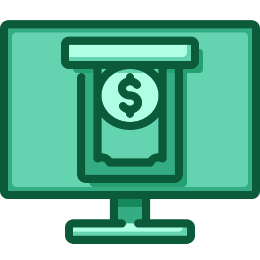 pago en línea icono gratis