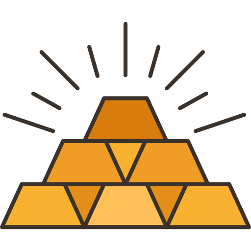 barras de oro icono gratis