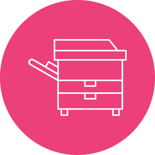 Photocopier Generic Circular Icon