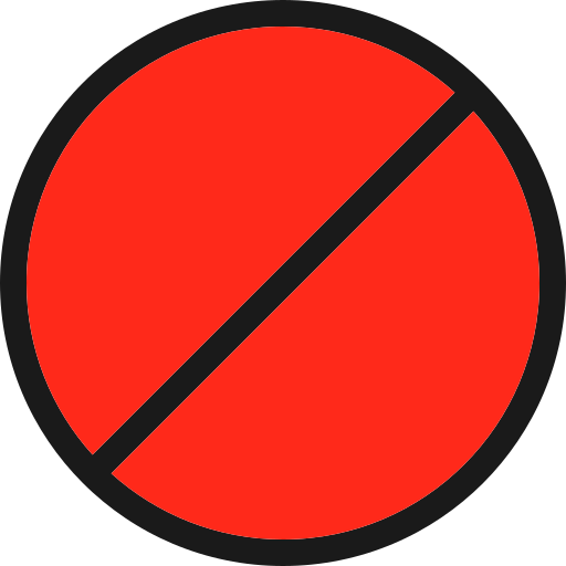 Forbidden Generic Outline Color icon