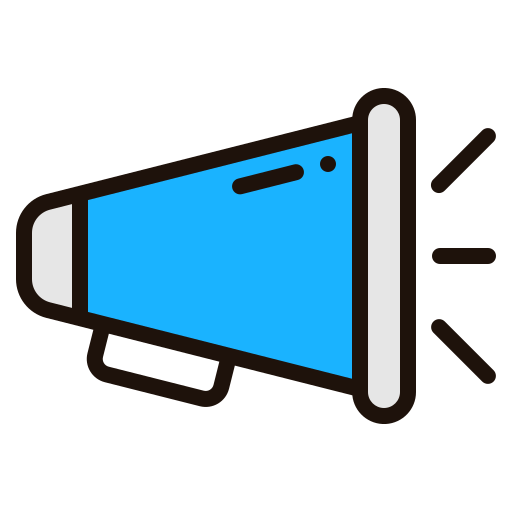 Bullhorn Generic Outline Color icon