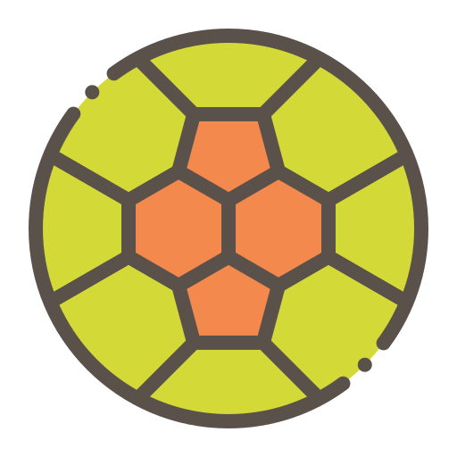 Handball Generic Outline Color icon