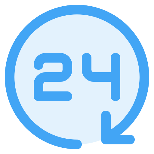 24 hours free icon 24 hours free icon