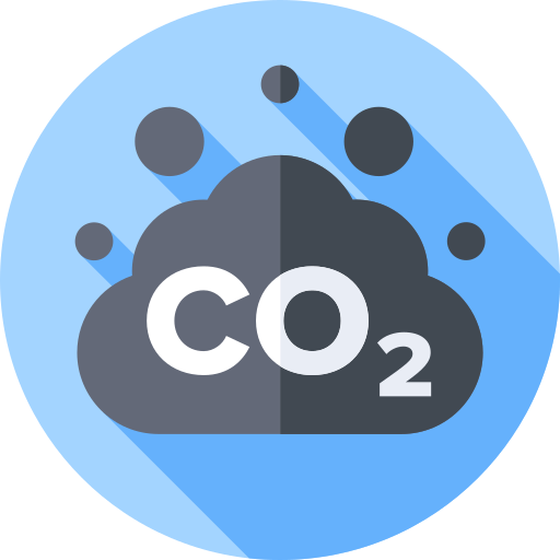 emisión de co2 icono gratis