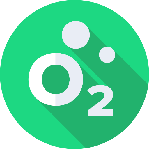 O2 Flat Circular Flat icon