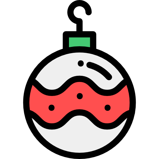 Bauble Detailed Rounded Lineal color icon