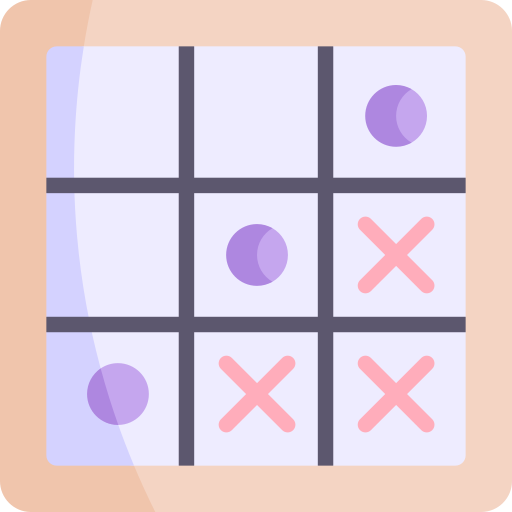 Tic tac toe Kawaii Flat icon