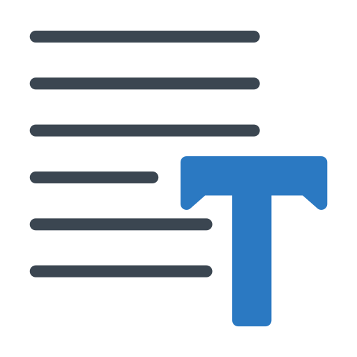 Text editor Generic Blue icon