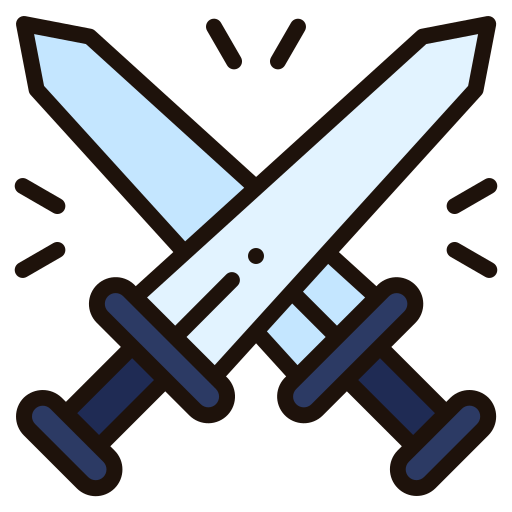 21 Swords Fight Rounded Icons - Free in SVG, PNG, ICO - IconScout