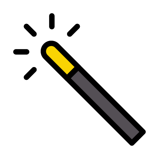 Magic wand Vector Stall Lineal Color icon