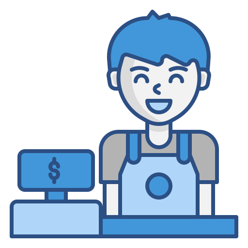 Cashier - free icon