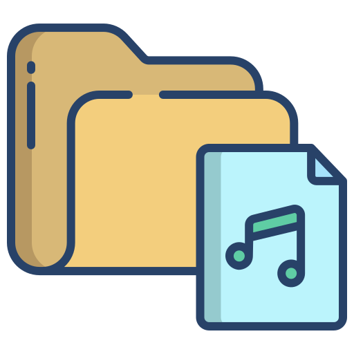 carpeta de música icono gratis