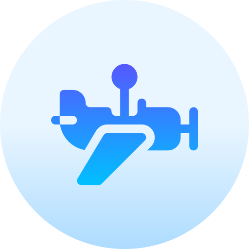 Airplane Basic Gradient Circular icon