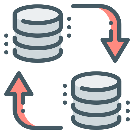 transferencia de datos icono gratis