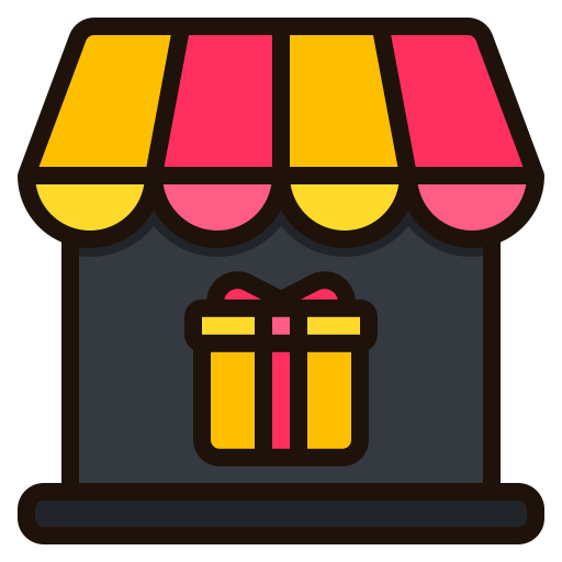 gifts icon, packaging icon, catalog icon, menu icon, shop icon