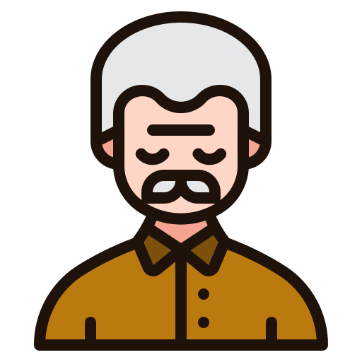 Old man Generic Outline Color icon