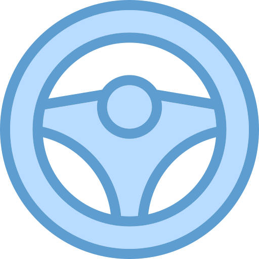 Steering wheel Generic Blue icon