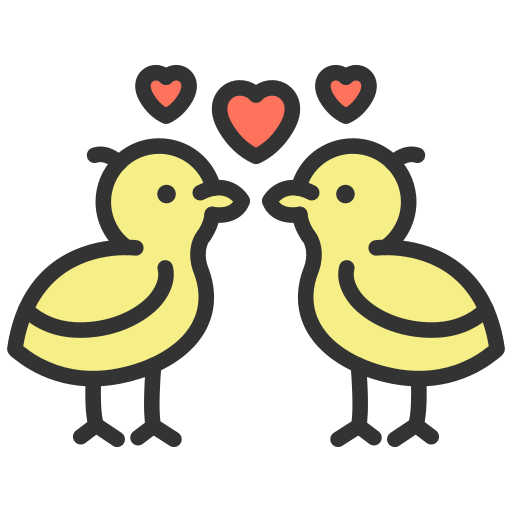 pájaros del amor icono gratis