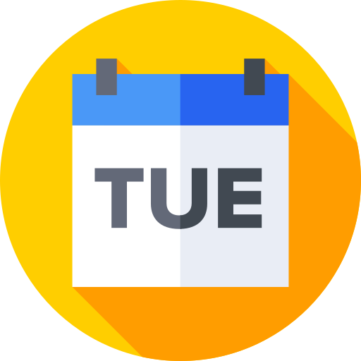 Tuesday Flat Circular Flat icon