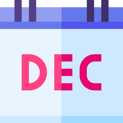 December Basic Straight Flat icon