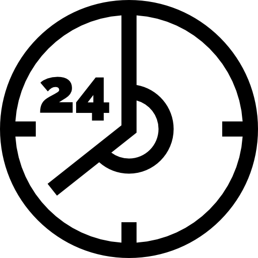 24 heures Icône gratuit