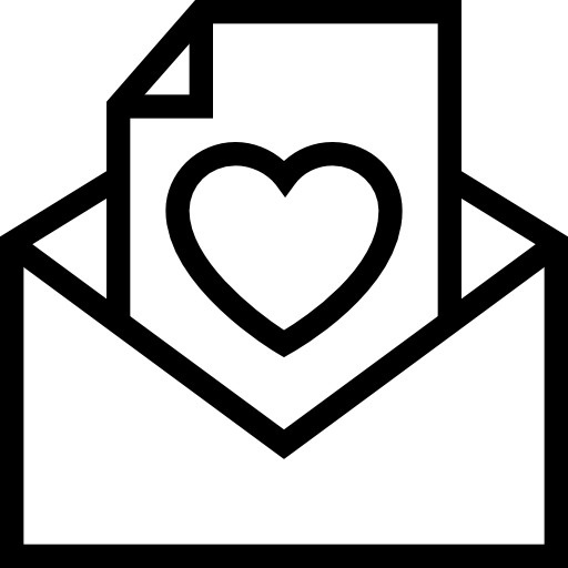 carta de amor icono gratis