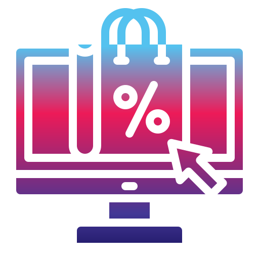 las compras en línea icono gratis