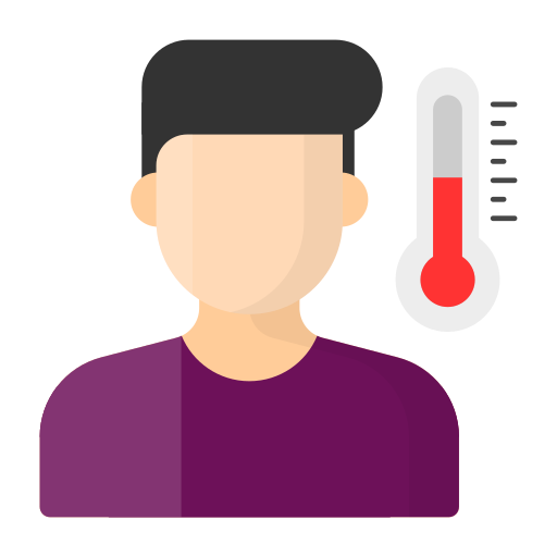 fièvre Icône gratuit