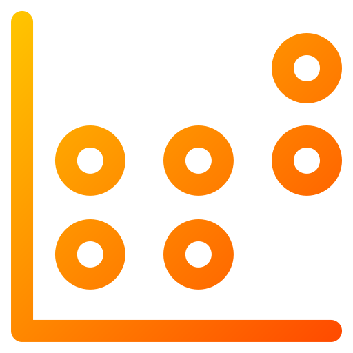 gráfico de dispersión icono gratis