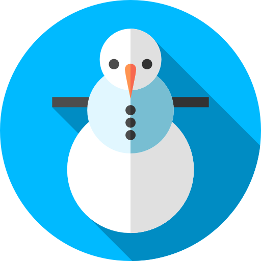 Snowman Flat Circular Flat icon