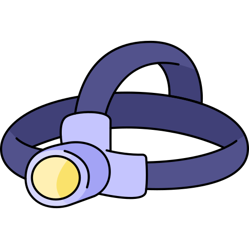 Headlamp Generic Thin Outline Color Icon