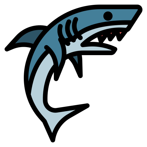 Shark Generic Outline Color icon