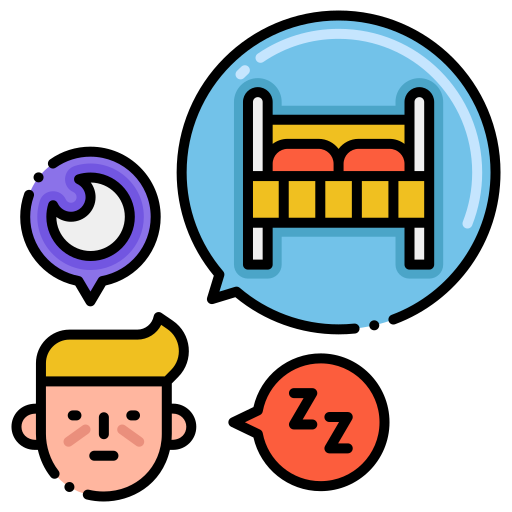 Sleep Deprivation Flaticons Lineal Color Icon 