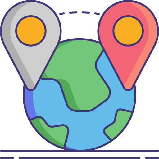 en el extranjero icono gratis