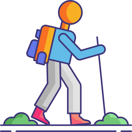 Backpacking Flaticons Lineal Color icon