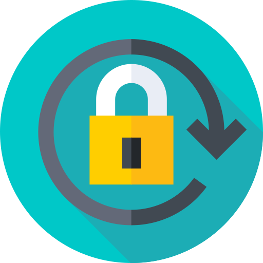 Reset Password Flat Circular Flat Icon