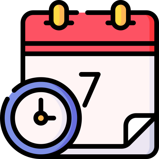 7 days - Free time and date icons