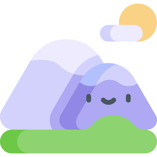 Mountain Kawaii Flat icon