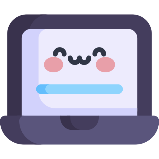 Laptop Kawaii Flat Icon