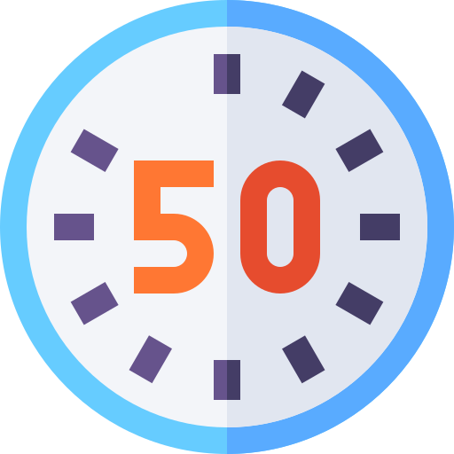 50 minutos icono gratis