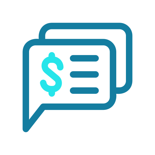 hablar de dinero icono gratis