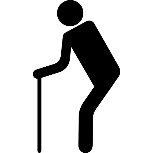 walking stick figure icon