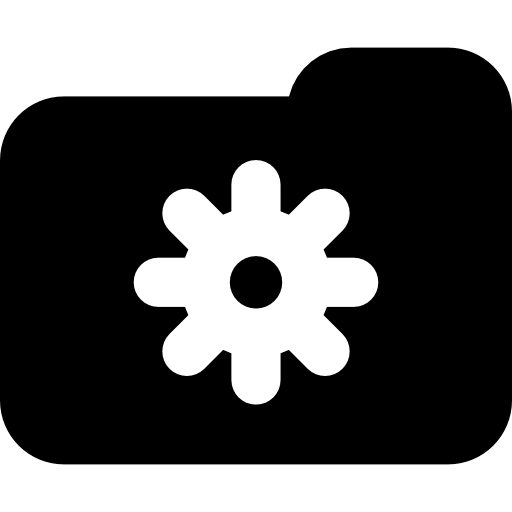 botón de configuración de carpeta icono gratis