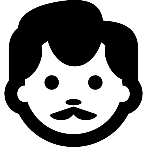 cara de hombre con bigote icono gratis