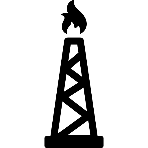 torre de petróleo en llamas icono gratis